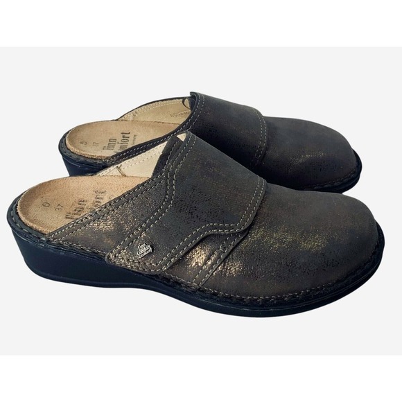 Finn Comfort Amalfi Leather Slip On Mules Womens Size 37 D EU 6.5-7 US NWOB $275 - Picture 1 of 12